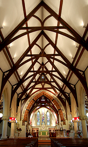 The nave ceiling